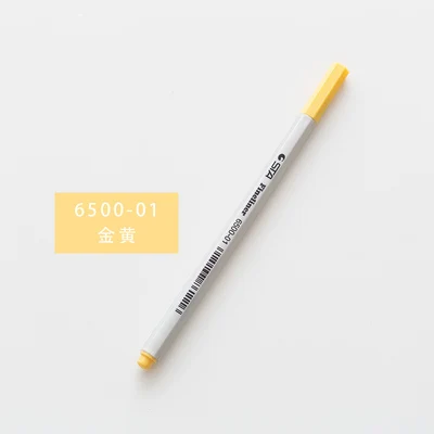 STA 26 цветов Fineliner ручка 0,4 мм микрон Наконечник иглы цветные Pigma чернила ручка для студентов принадлежности - Цвет: 01 gold yellow