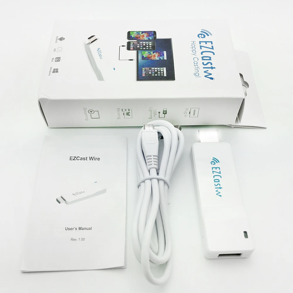 Бренд владелец EZCast провода ОТА ТВ Dongle 1080 P беспроводной дисплей потоковое