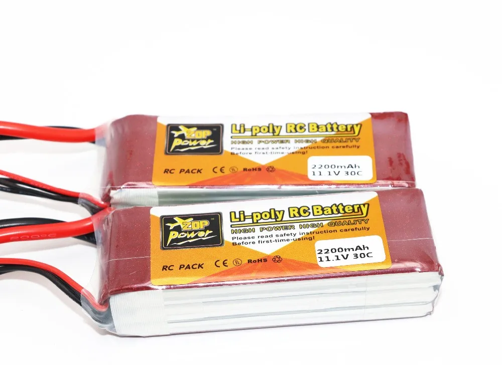 2 шт./лот ZOP Power 3S 11 1 V 2200mAh 30C Lipo батарея T вилка для радиоуправляемого квадрокоптера