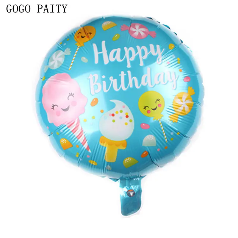 Figure balloon GOGO PAITY, новинка, 18 дюймов, Круглый, с днем рождения, алюминиевый шар, шары, день рождения, украшение, шары, высокое качество - Цвет: Figure balloon