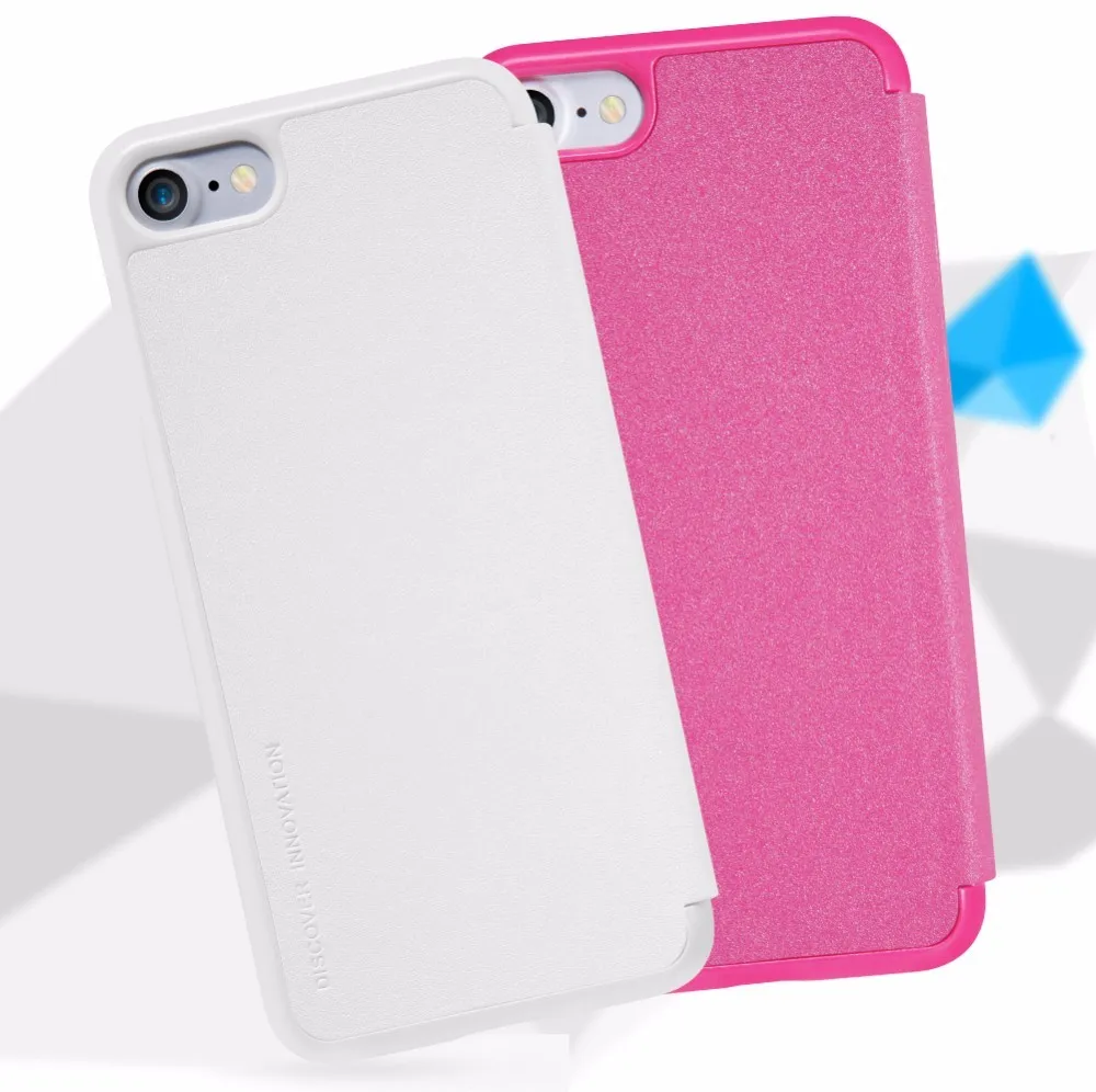 Nilkin для iphone 7 чехол NILLKIN Sparkle из искусственной кожи откидная крышка пластиковая задняя Сумка для телефона для Apple iphone 7 4,7 дюймов+ розничная коробка