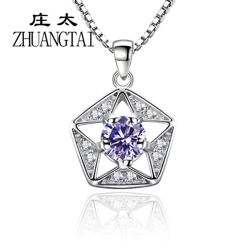ZHUANGTAI Jewelry Мода Для женщин цепи Цепочки и ожерелья белый фиолетовый Кубического