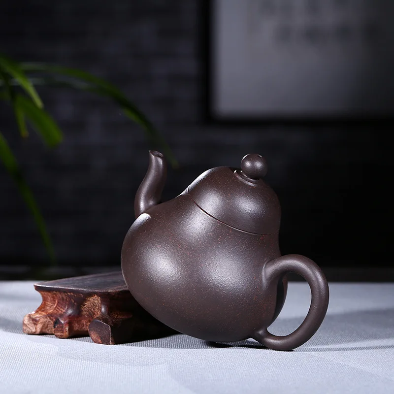 Yixing Фиолетовый глиняный горшок подлинный ручной работы известный художник Lu