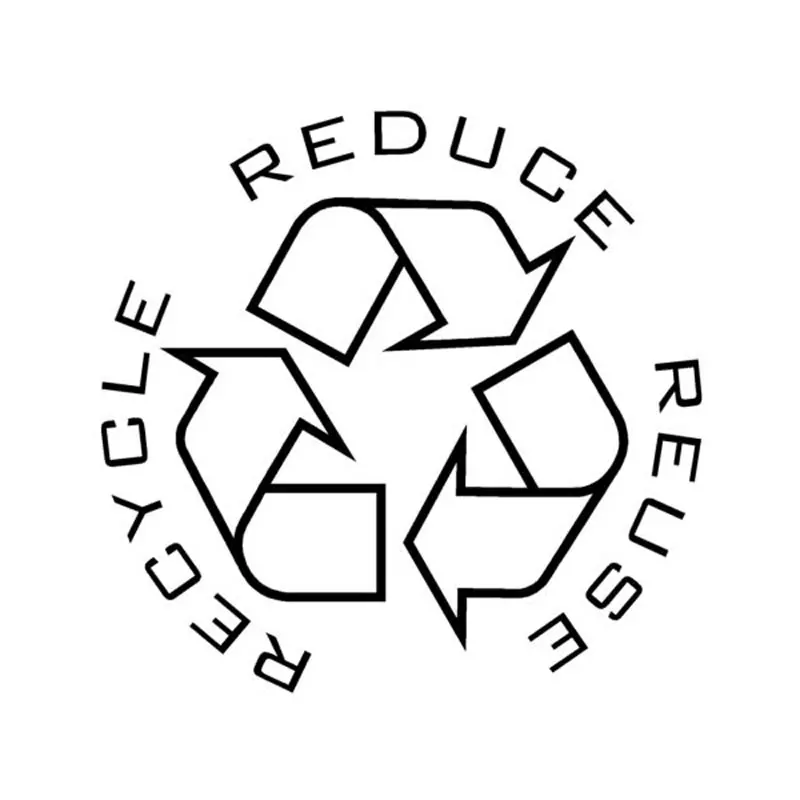 

13.5cm*13.3cm Personality Tips Recycle Reduce Reuse Car Styling Stickers C5-0951