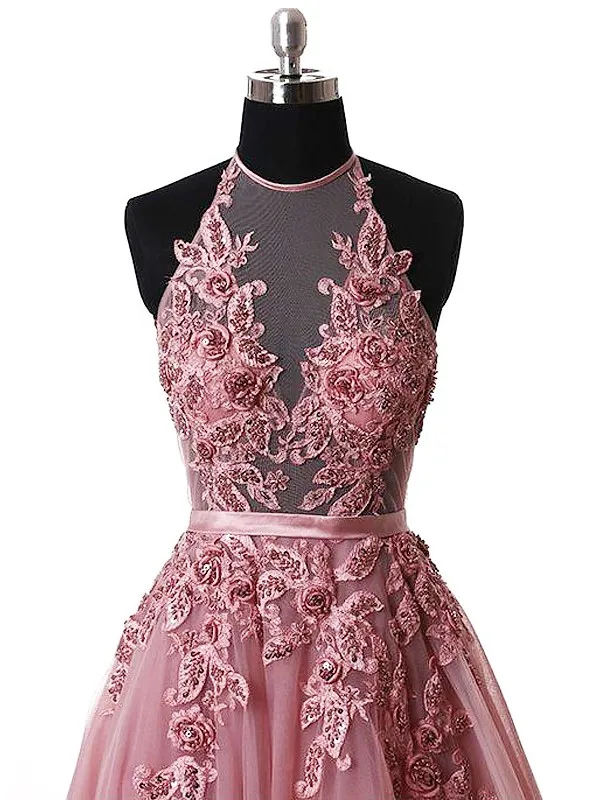 Robe De Soiree, с аппликацией, сексуальные, с открытой спиной, длинные, вечерние платья, для невесты, для банкета, элегантные, длина до пола, женские, вечерние, на выпускной, с бретелькой через шею