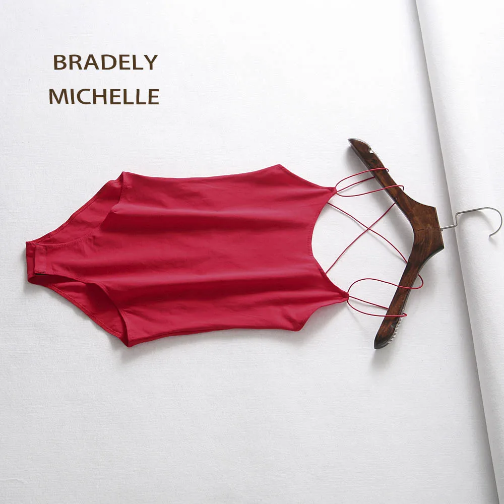 Женский облегающий боди на бретельках BRADELY однотонный Боди без рукавов со