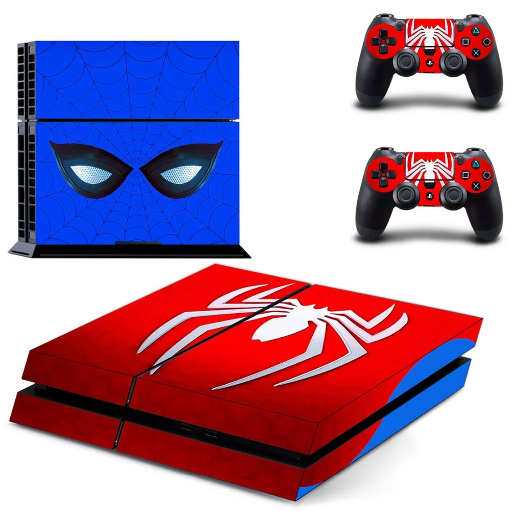 PS4 наклейка на всю кожу лицевые панели Человека паука для консоли и контроллера