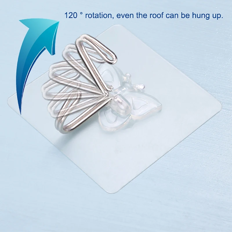 

2 6 10PCS Hook Strong Transparent Suction Wall Strong Sucker Hanger WaterproofTowel Holder Key Hooks Rack Stainless Steel Hook