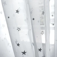 white curtains star gauze screening window tulle curtain modern fashion fancy tulle sitting room hot sale 2018 new wp234 25