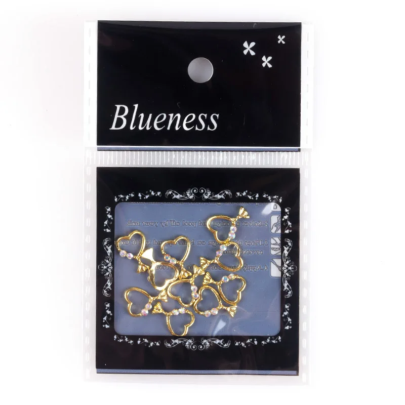 Blueness 10 шт./лот круглый дизайн ногтей Стразы металлические шпильки Маникюр Сделай