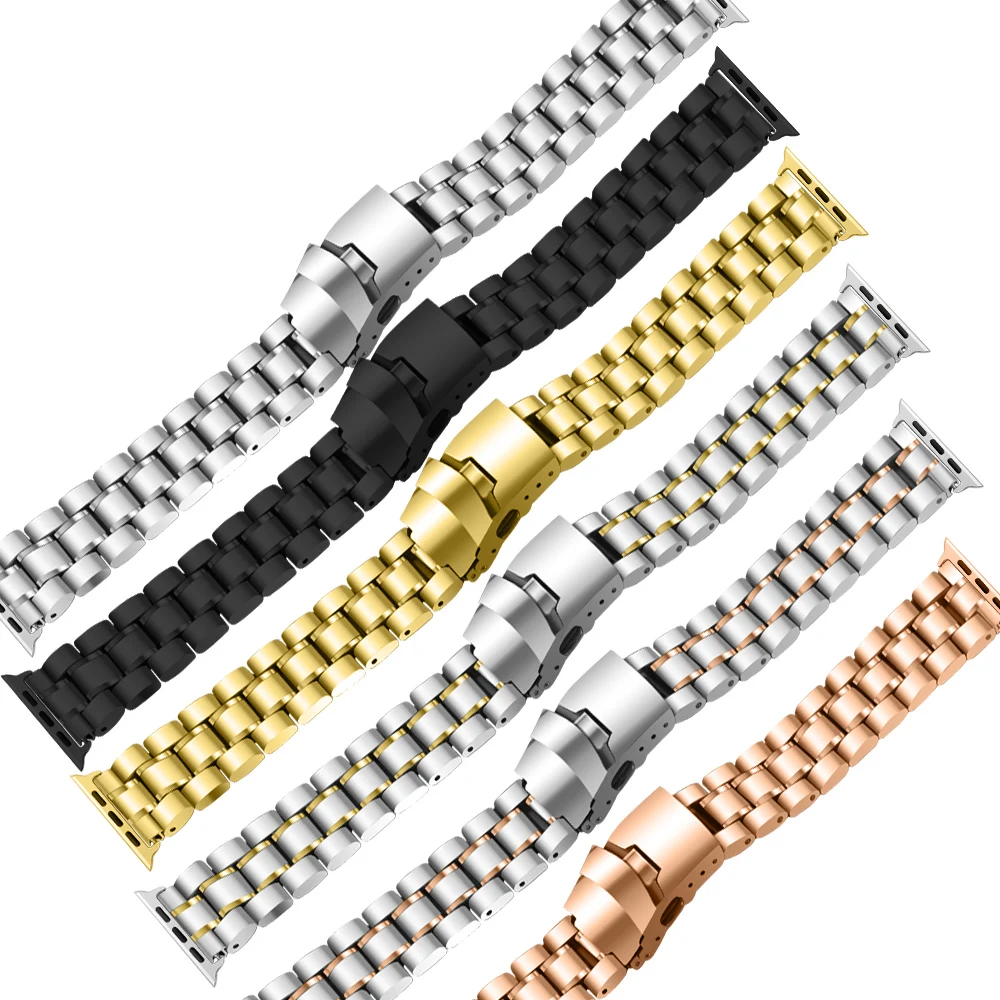 Браслет из нержавеющей стали для Apple Watch band 4 42 мм/38 мм 3 iwatch 44 мм/40 аксессуары часов 2
