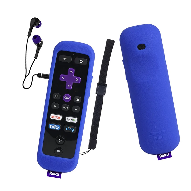 blue only case Для Roku 2 3(4230 4200 4210) 4 Prime+ RC54R Roku игровой пульт управления Чехлы SIKAI противоударный защитный чехол - Цвет: blue only case