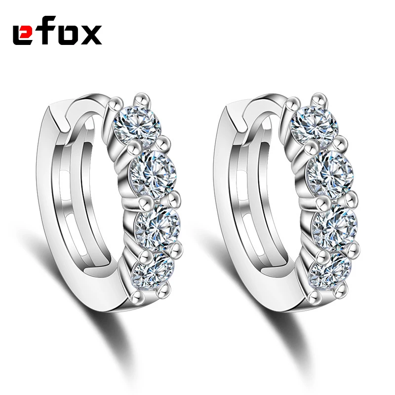 Серьги кольца с зеркальной полировкой в форме сердца из стерлингового серебра 925