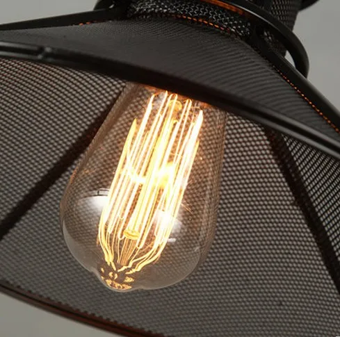 Лофт стиль Промышленные железные сетки Droplight Эдисон винтажные подвесные