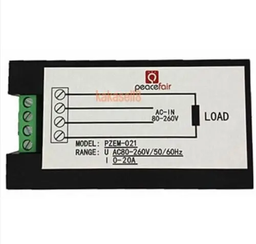 20A AC Многофункциональный цифровой светодиодный измеритель