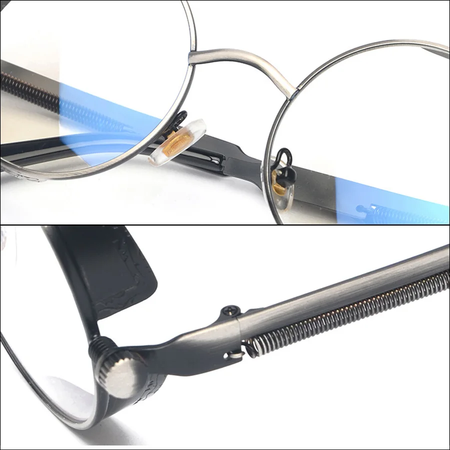 BANSTONE 2017 New Fashion SteamPunk Round Metal Plain Glasses Vintage Brand Design Eyewear Frame Oculos De Grau | Аксессуары для