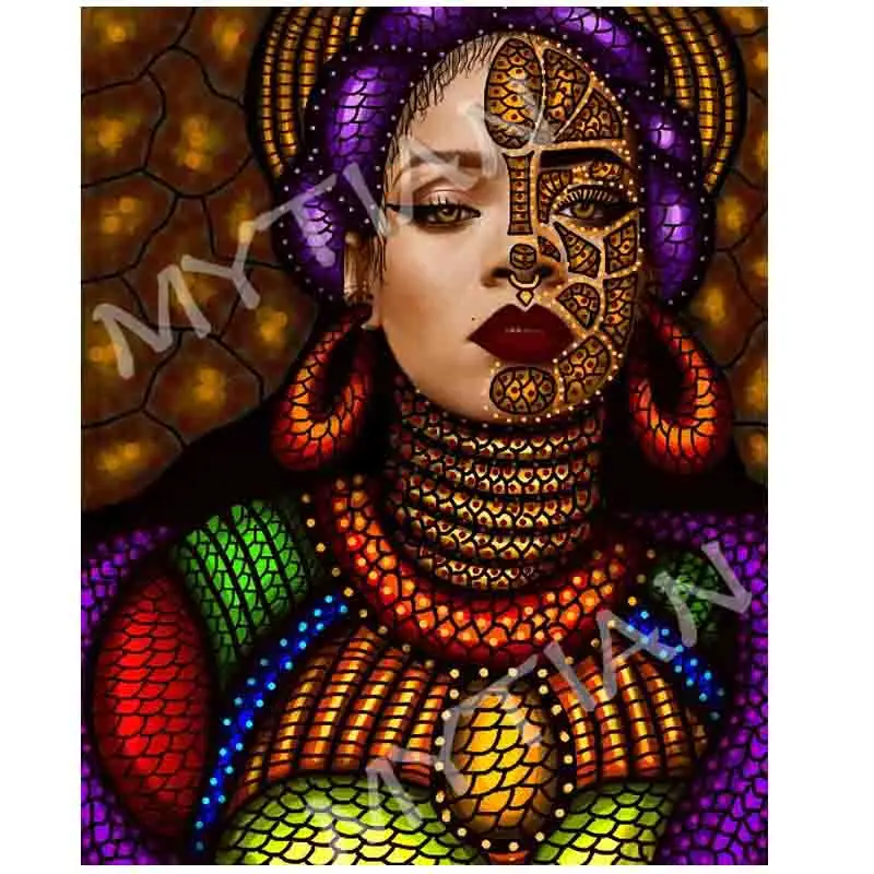 African woman wedding decor Embroidery Pattern resin full square/round diamond 5D DIY paintings 3D Cross stitch mosaic sticker | Дом и сад