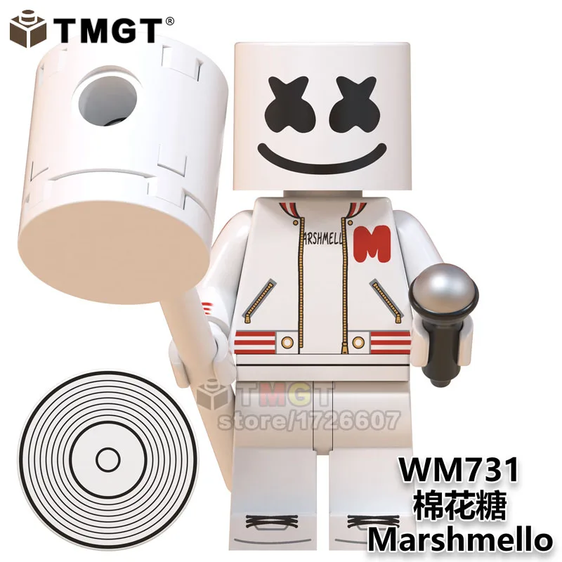 WM6064 Marshmellow блоки игрушка DJ Doctom Фредди Меркурий Доктор Кто странные вещи Rip Hunter строительные блоки подарки для детей - Цвет: Синий