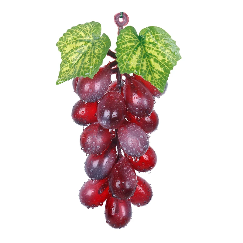 Purple 18pcs Имитация фруктов, пластиковые поддельные фрукты, реквизит, искусственный виноград, сделай сам, искусственный изюм для рождества, дома, свадьбы, украшения - Цвет: Purple 18pcs