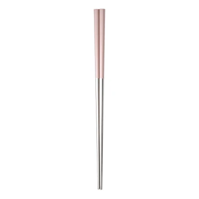 pink silver 1 шт. Золотая Серебряная соломка из нержавеющей стали Палочки для еды в Корейском стиле кухонные высококачественные столовые инструменты для еды лапша посуда Хаши - Цвет: pink silver