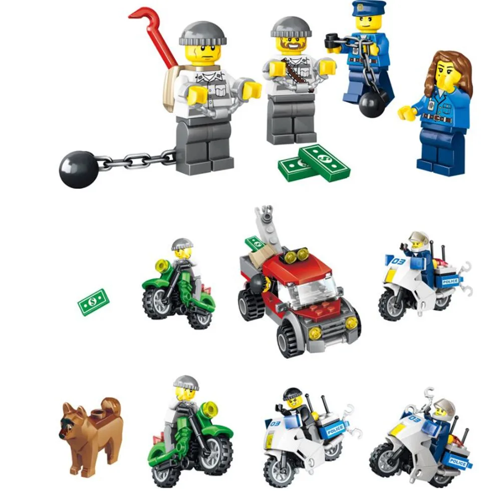 Legoed Развивающие игрушки для детей полицейский участок образовательные