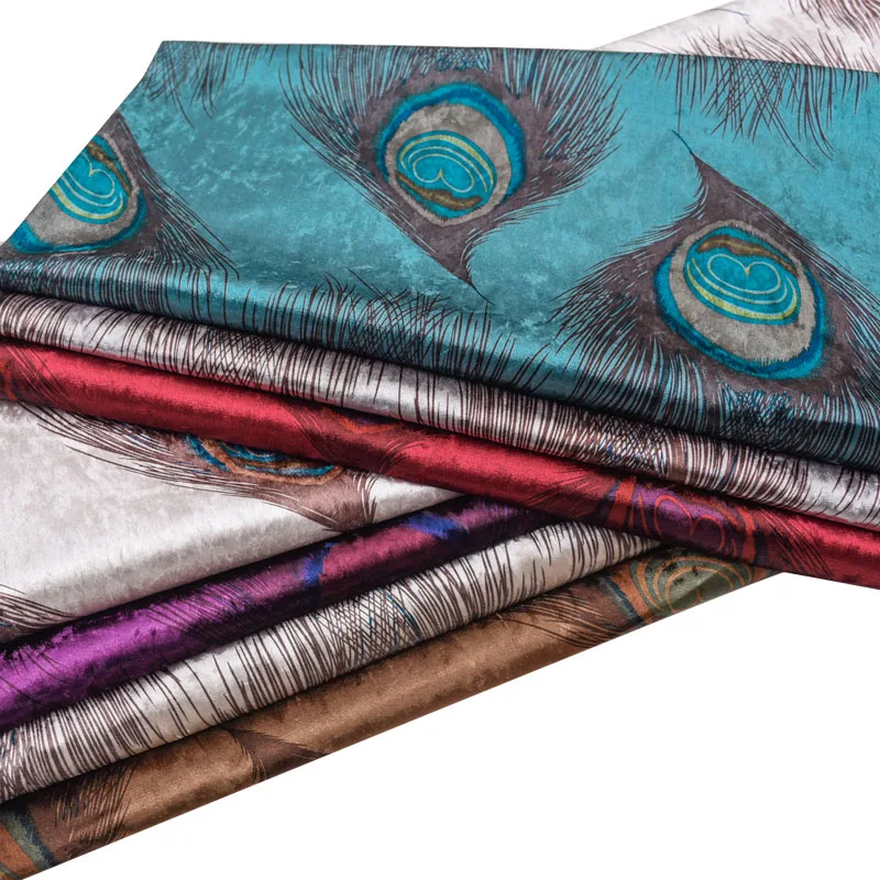 Высококачественная бархатная ткань в европейском стиле с принтом для дивана