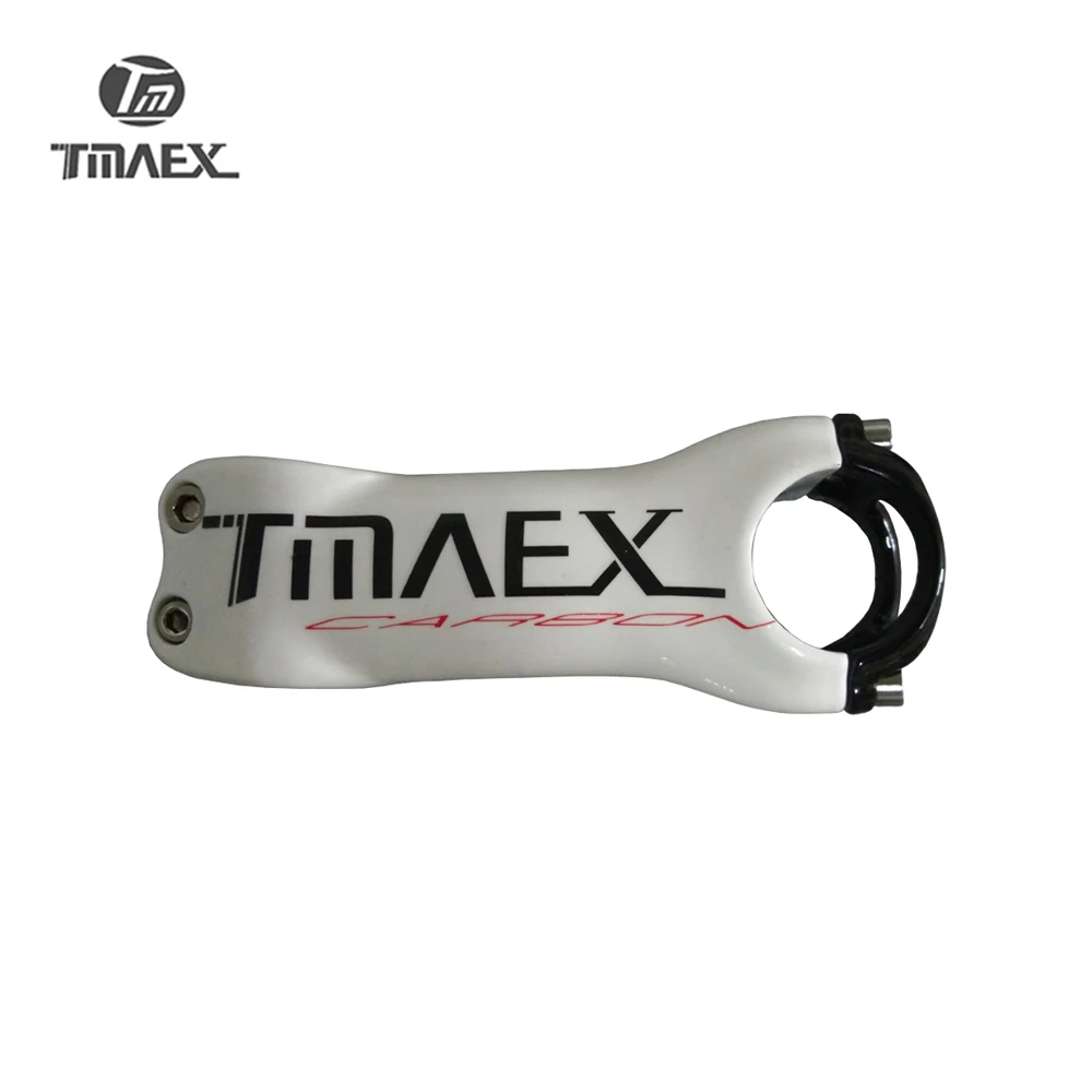 TMAEX белый углеродный стержень шоссейного велосипеда угол стержня 6/17 белые