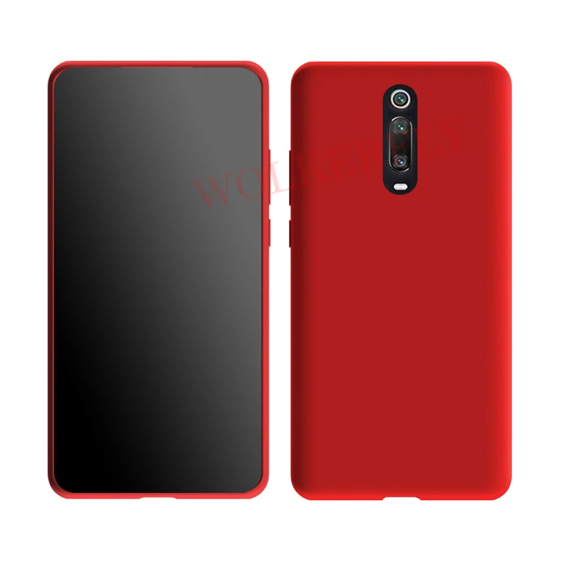 Red Жидкий силиконовый чехол для Xiao mi Red mi 7 7A 6 6A Note 7 7S K20 Pro Летний чехол для Xiaomi mi 9T Pro mi 9 SE mi 8 A2 Lite 6X чехол - Цвет: Red