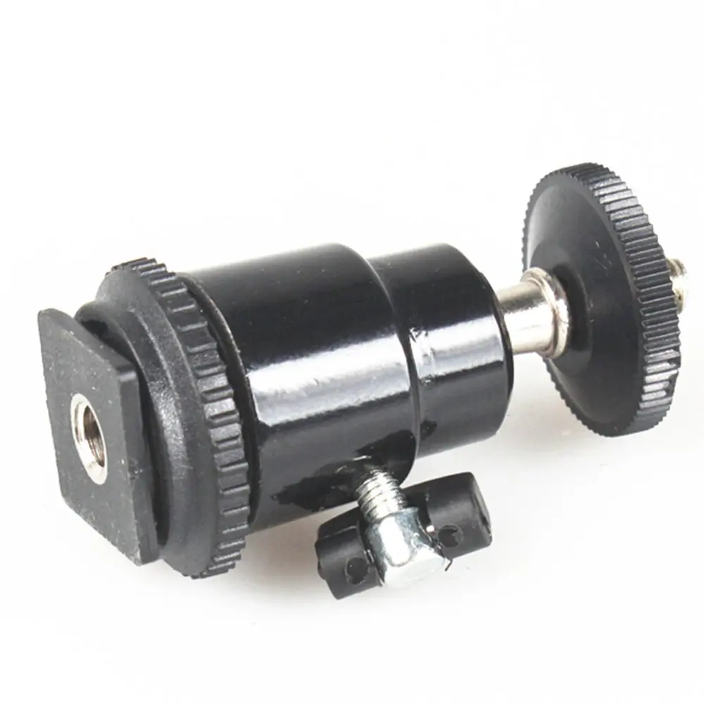 Фото Шарнирная головка 360 градусов, поворотный мини-кронштейн горячий башмак с адаптером холодного башмака для DSLR-камеры, тренога 1/4 №2