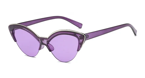 Солнцезащитные очки женские, кошачий глаз, в полуоправе, 5184 м