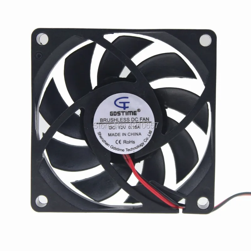 1 шт. GDT 70 мм 70x70x15 2Pin 7 см 12 В DC Бесщеточный Охлаждающий вентилятор кулер|fan wire|radiator fan
