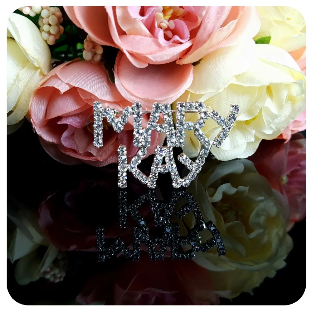 Blingbling критальный серебряный цвет Мэри Кэй слова брошь Pin|brooch pins|mary kaypin pin |