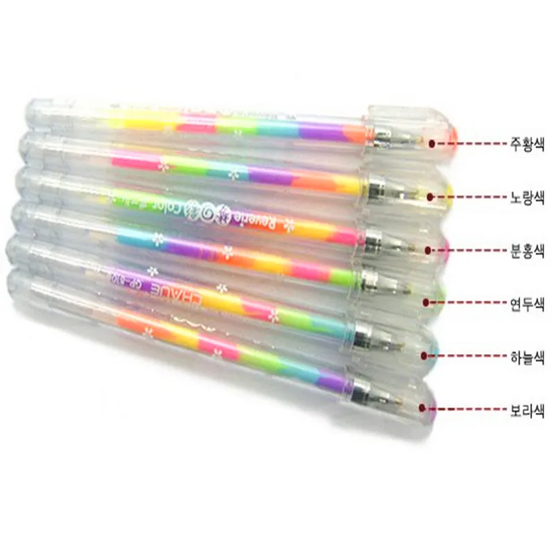 10 шт./лот креативная Радужная гелевая ручка Южная Корея канцелярские товары