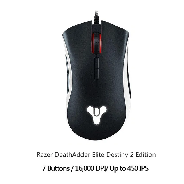 Razer DeathAdder Elite игровая мышь 16000 dpi эргономичная Chroma подсветка оптимизированная 450 ips 7 кнопок eSports проводная мышь для геймера - Цвет: Destiny 2 Edition