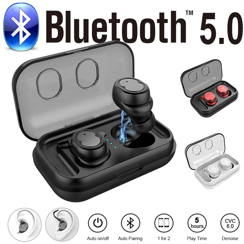 

TWS-наушники TWS T8 Mini, невидимые беспроводные наушники Bluetooth 5,0, TWS-наушники с сенсорным управлением 3D, TWS наушники для IOS, Xiaomi, Huawei