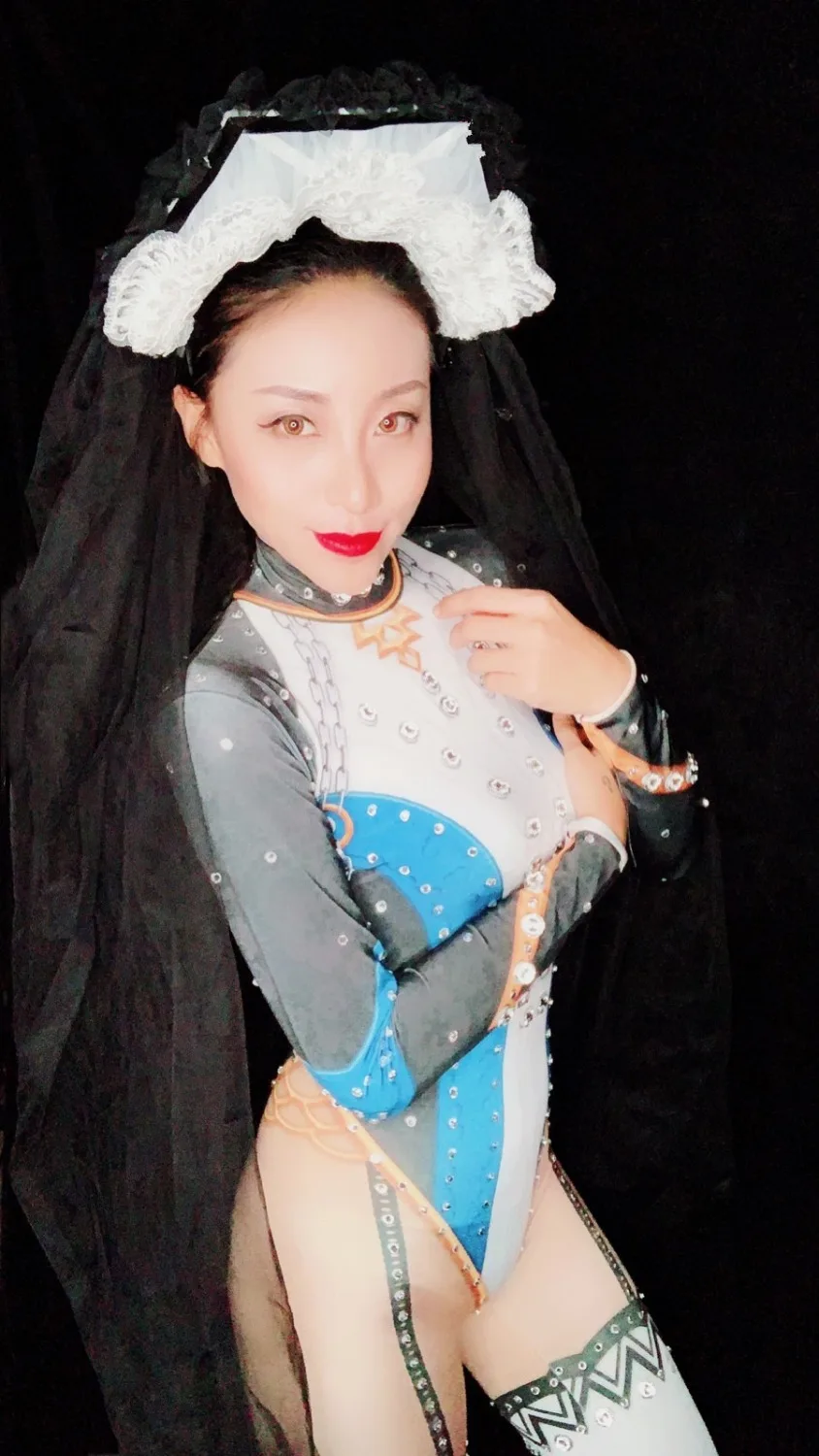 

3D Printing Stretch Jumpsuit Bodysuit Catsuits Halloween Women Party Stage Outfit Bar Nightclub Singer Performance DS Costume