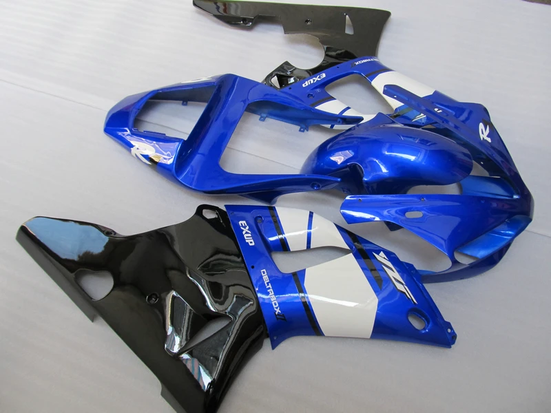 100% injection mold fairing kit for YAMAHA YZFR1 2000 2001 blue white black fairings set YZF R1 00 01 SZ23 | Автомобили и