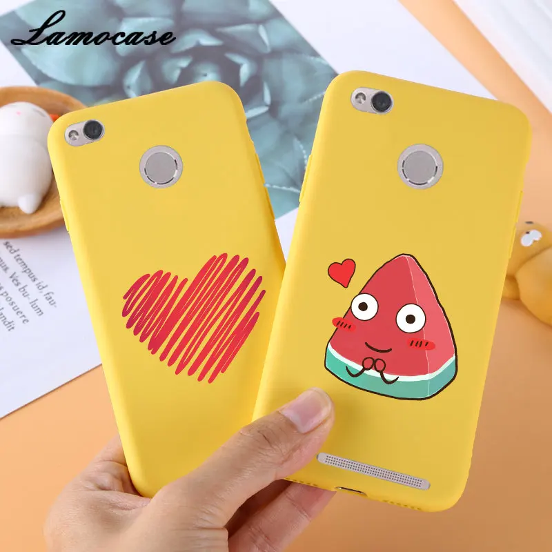 Чехол для телефона Lamocase для xiaomi redmi 3S 4X 4A, желтый чехол, забавный банан, милые Чехлы для redmi 5, 6, 6A, 7, NOTE, 7 PLUS, чехол