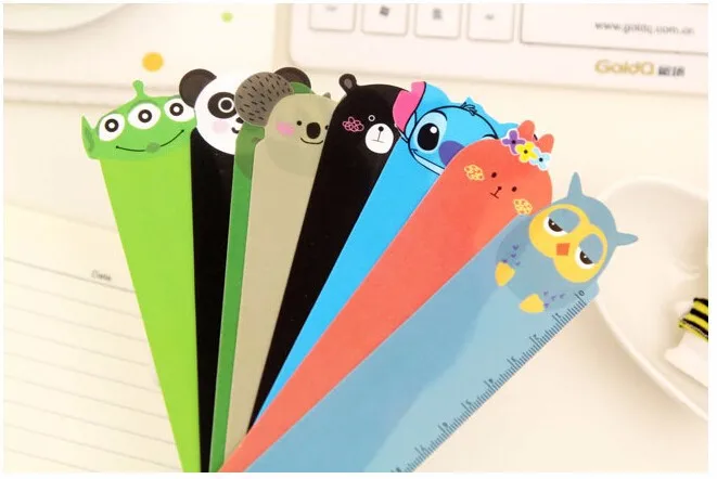 2017 Лоскутная линейка 15 см Мультяшные животные каваи Пластиковые Гибкая