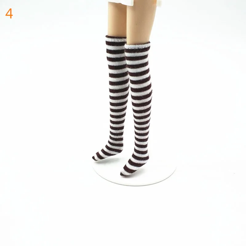 1 пара новые полосатые чулки для Barbies, Blyth, Momoko, Azone, 1/6 кукла licca носки одежда аксессуары