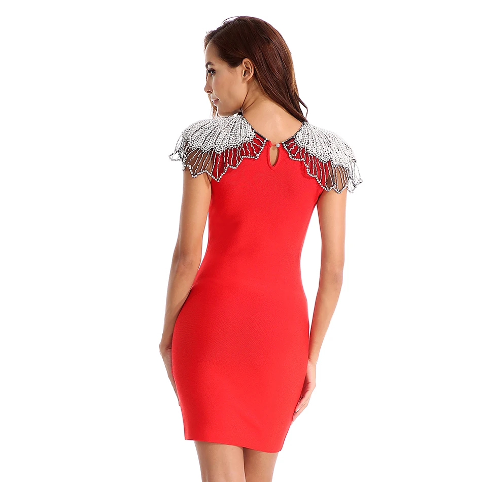 Женское облегающее платье CIEMIILI с круглым вырезом Бандажное вечернее для лета 2018 |