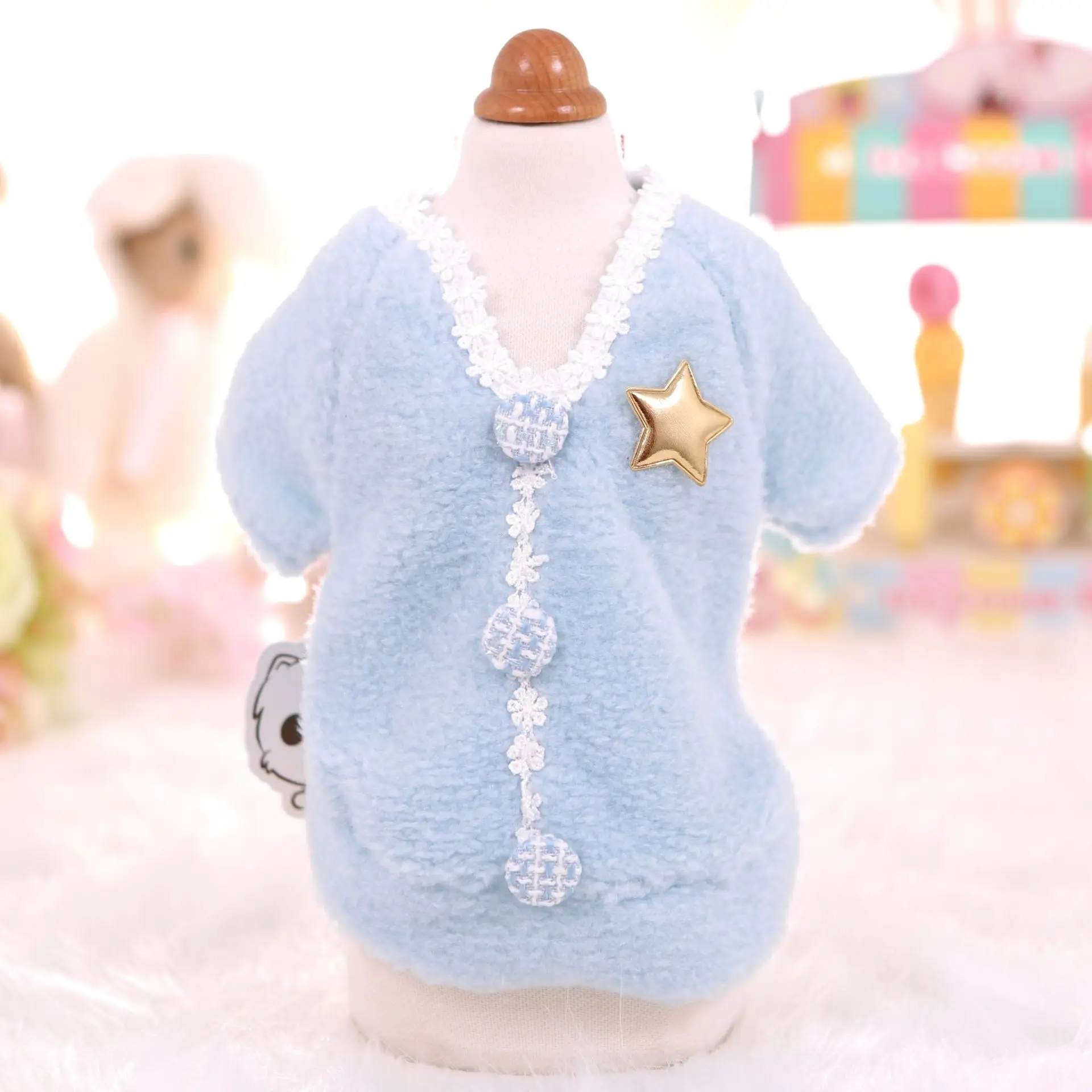 Kawaii зимняя одежда для собак четыре фута домашних животных Chiwawa jorkie Bomei толстовки