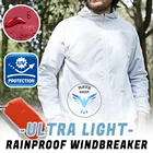 Куртки для велоспорта унисекс с длинными рукавами с капюшоном Джерси Защита от солнца Одежда непромокаемая ветровка Топ ультра-светильник