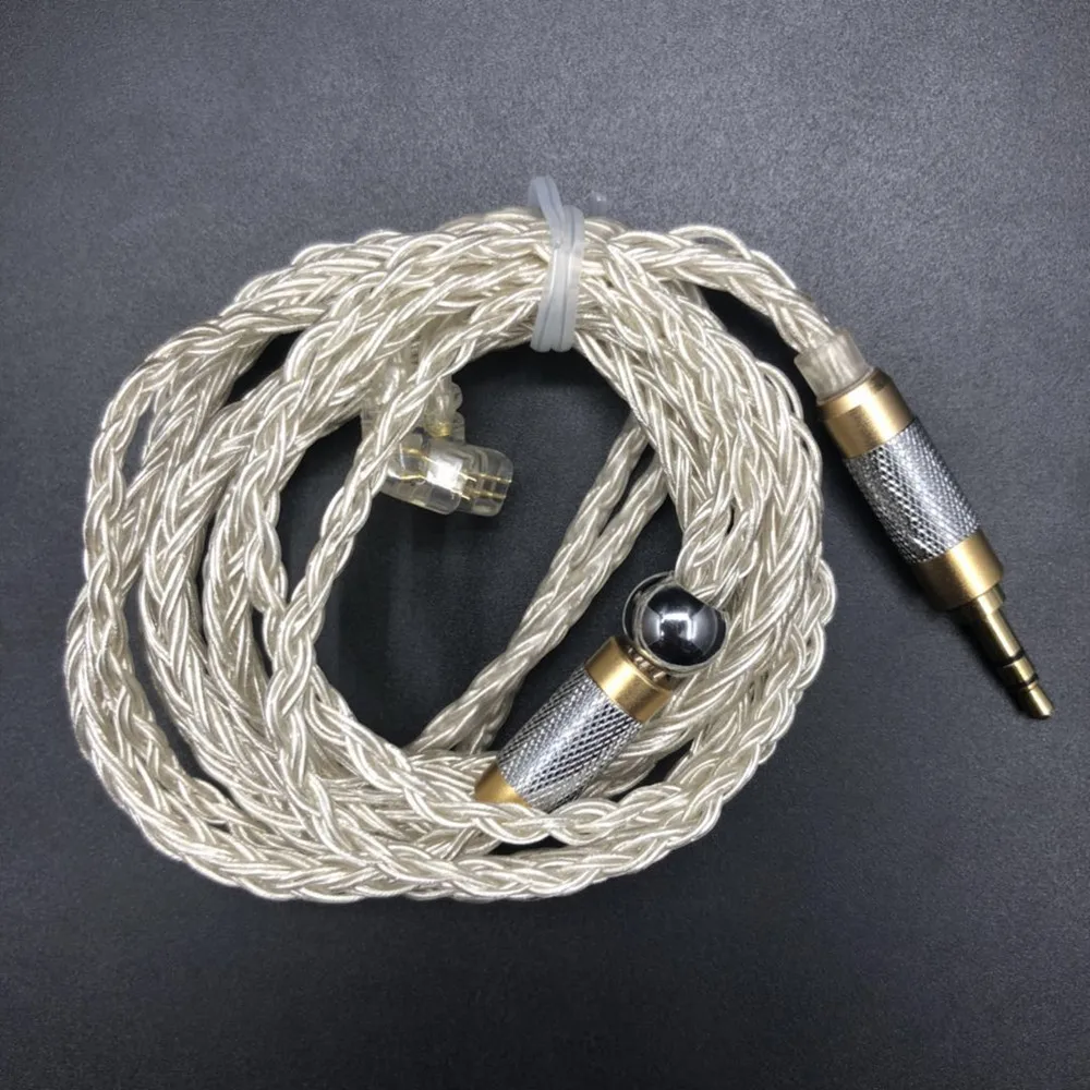 FENGRU DIY JCALLY Серебряный JC16 6N OFC 16 акций 480 ядер наушники Обновление кабель для Shure SE215 IE80 KZ ZST Pro ZSN ZS10 Pro ZSX