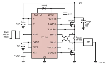 LT1158CSW LT1158ISW LT1158 полумост n канальный силовой MOSFET драйвер|driver|driver mosfet |