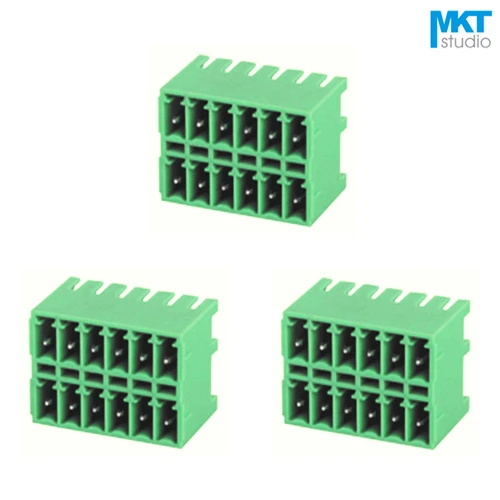 

100Pcs 10P 3.5mm Pitch Double-Row Right Angle Pin Male Pluggable PCB Electrical Screw Terminal Block 2x5P