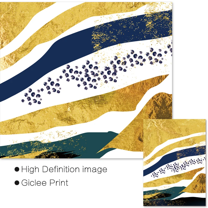 Modern Home Decor Abstract Canvas Painting Gold Yellow Posters and Prints Decorative Art Wall Pictures for Living Room|Рисование и