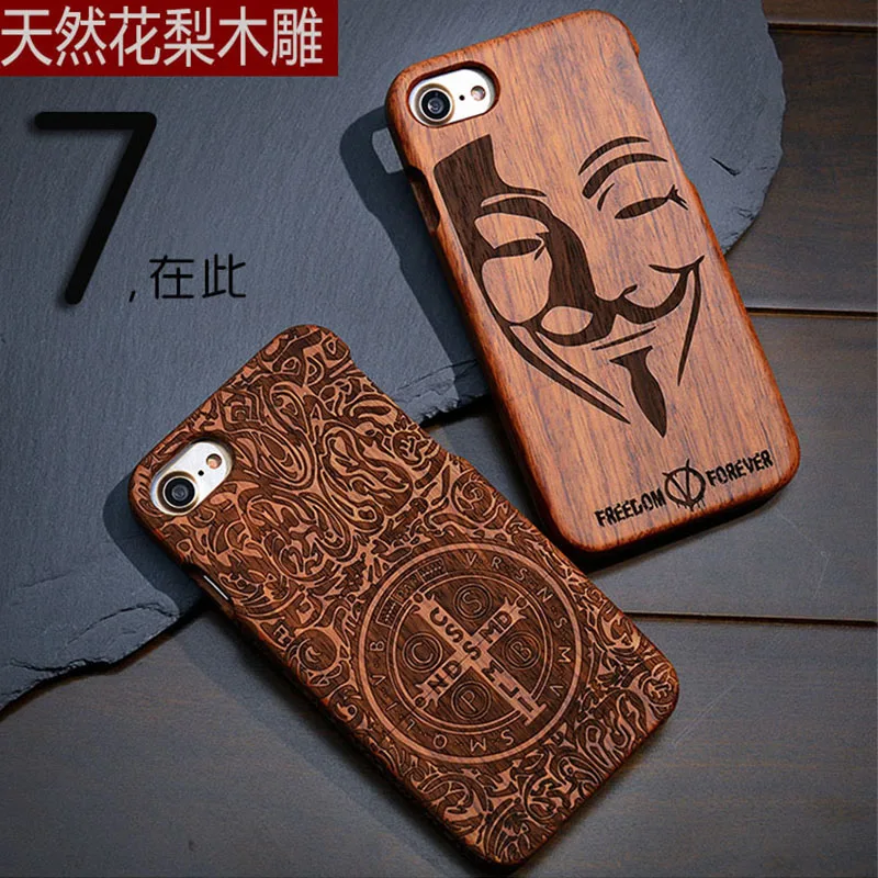 YueTuo роскошный настоящий Подлинная древесина чехол coque для Apple iphone 7 8 plus деревянная