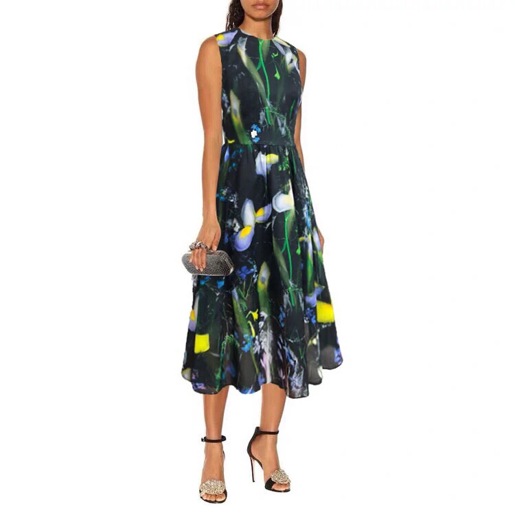 Высокое качество одежда из хлопка для женщин 2019 О образным вырезом летнее платье