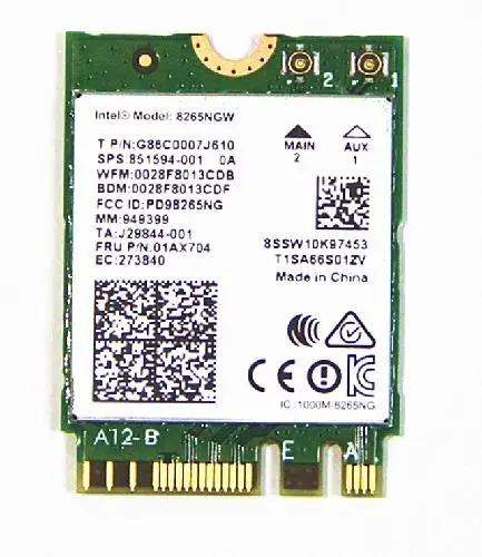 Беспроводной адаптер для Wlan Intel 8265NGW AC 8265 NGFF 802.11ac 867 Мбит/с 2x2 WIFI Wi Fi Bluetooth 4 2 lenovo
